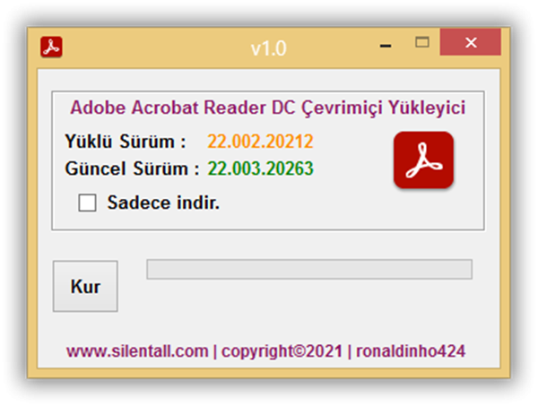 Adobe Acrobat Reader DC Çevrimiçi Yükleyici 1.0 | Premium
